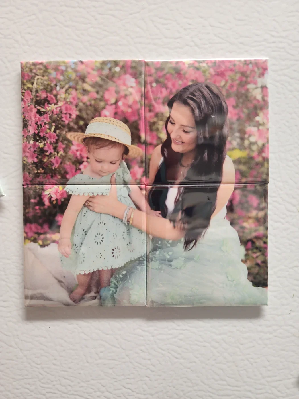One image made into a 4 piece puzzle